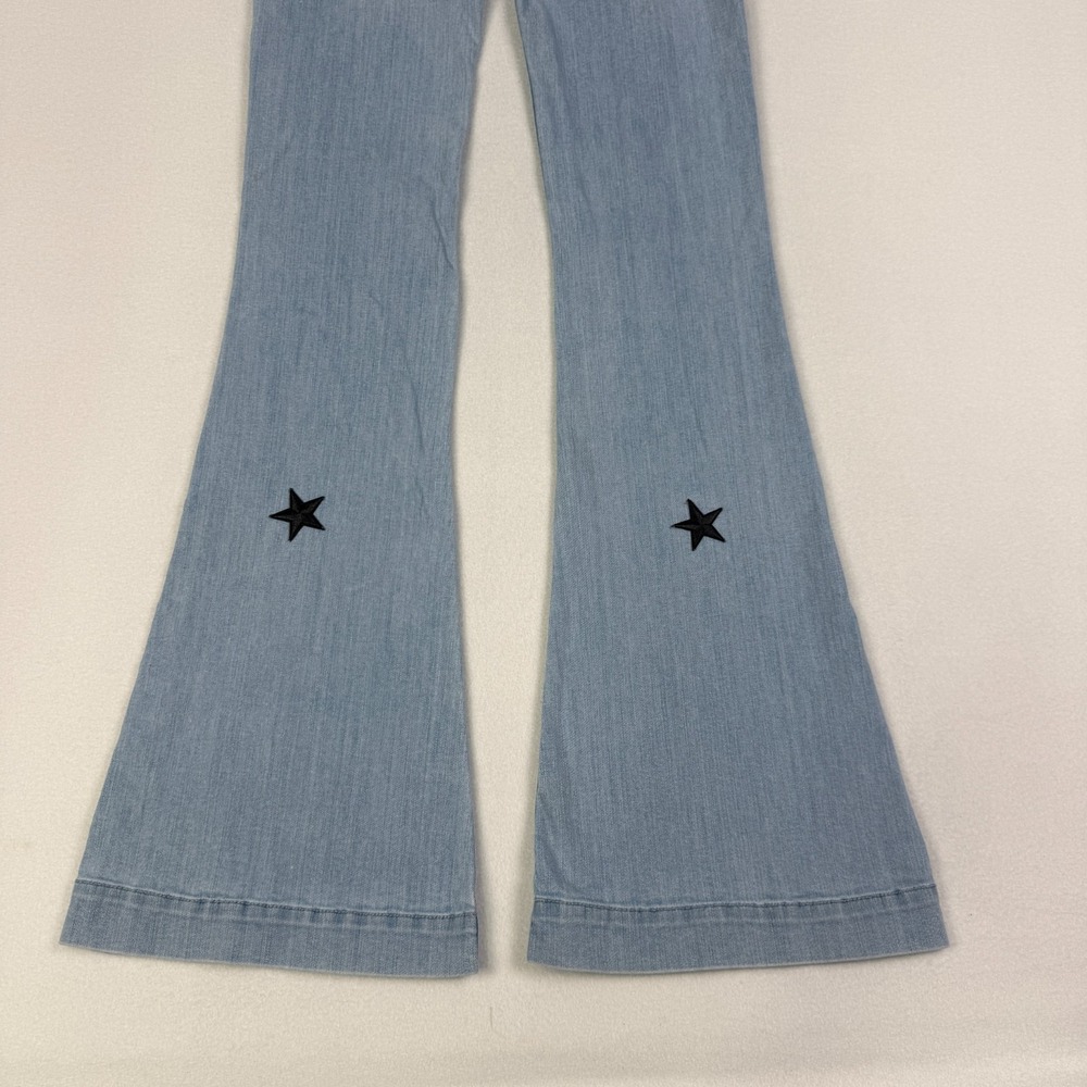 Altar'd State Womens Flare Jeans with Stars Size 25/0 Light Wash Denim SPP11593 - Picture 8 of 15
